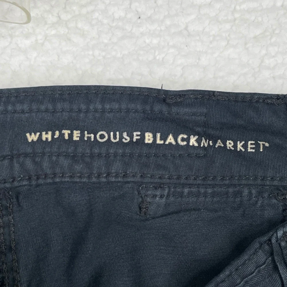 White House Black Market Pret-A-Pedi Slim Mid Rise Pants Navy  Size 6